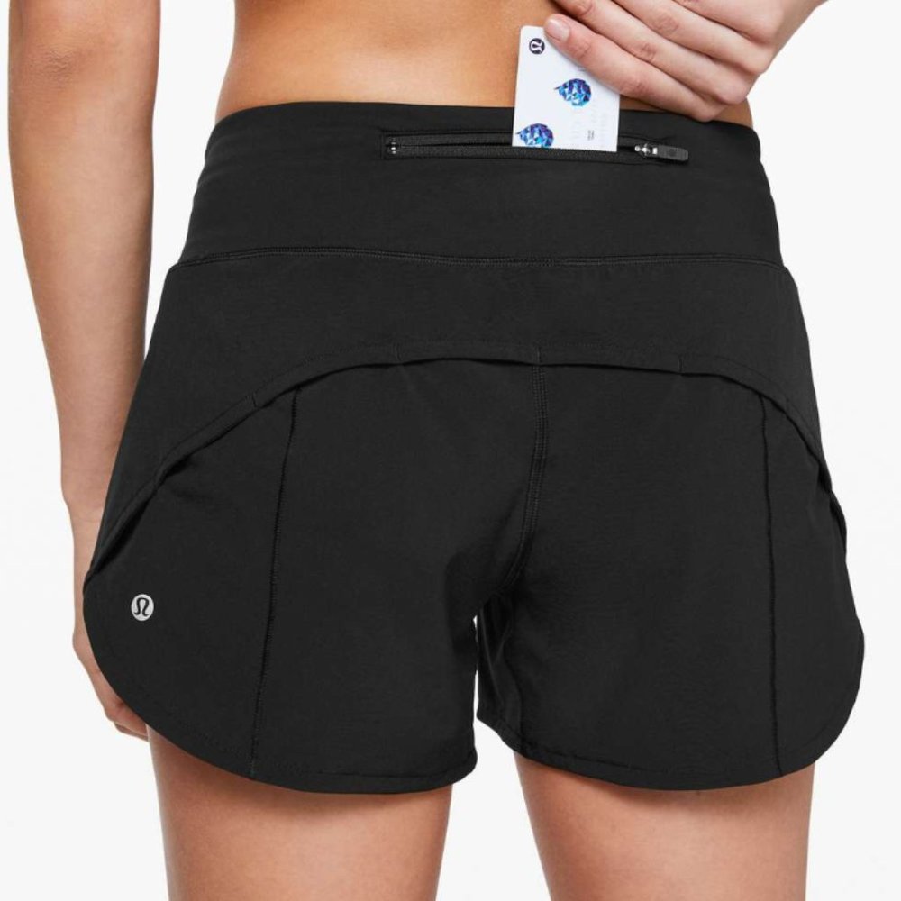 LULULEMON Speed Up Short Long *4" Updated Fit in Black - Size US 6 - Picture 1 of 13
